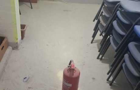 ונדליזם במקלט ברעננה: מטף רוקן בבית ספר ברטוב – אגף נסגר