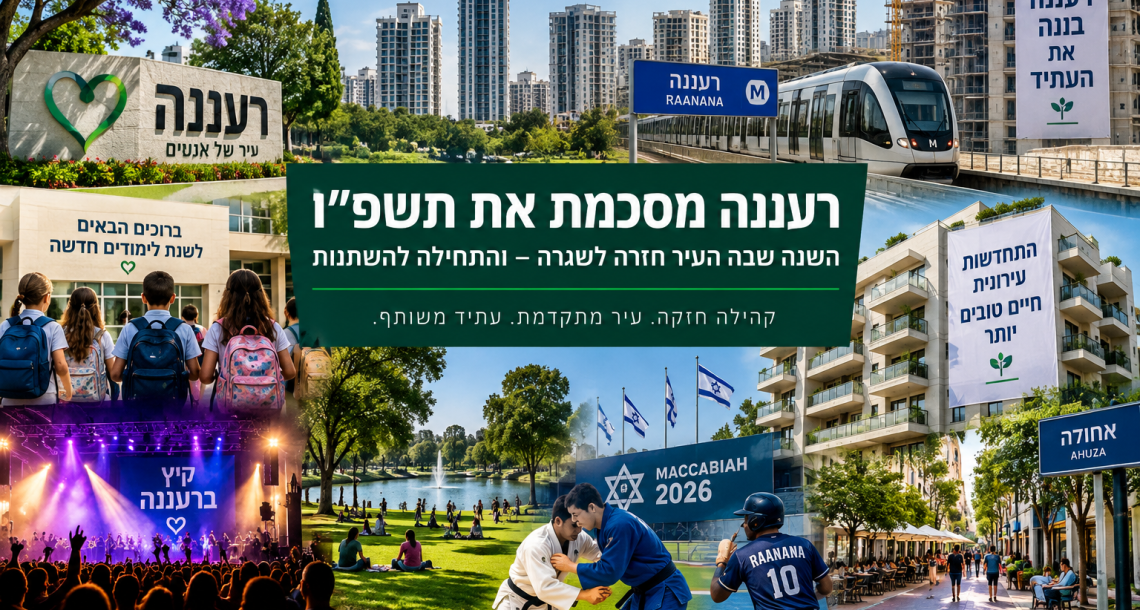 רעננה מסכמת את תשפ״ו: השנה שבה העיר חזרה לשגרה – והתחילה להשתנות